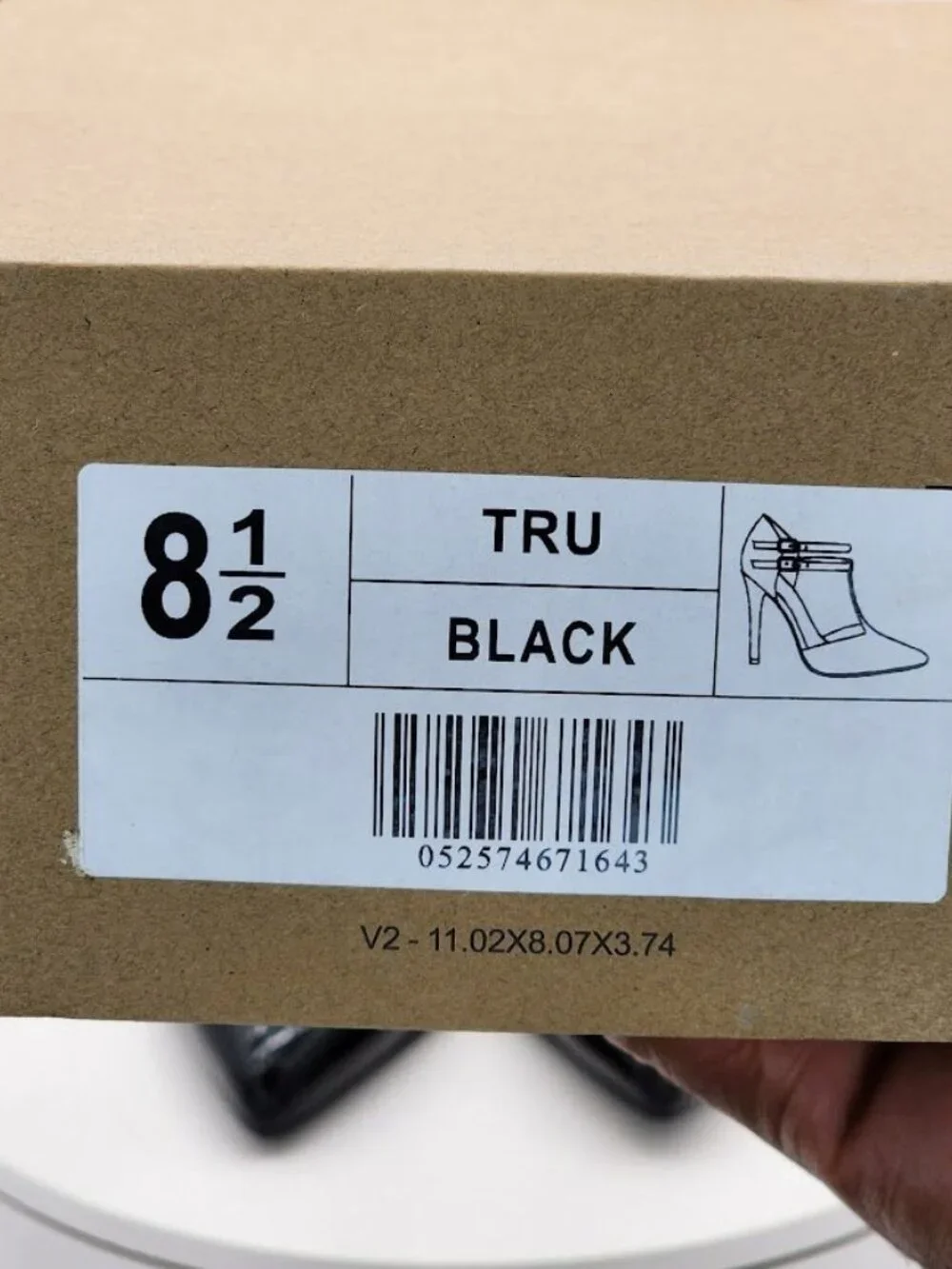 Journee Collection Tru Black Patent T-Strap Stiletto Pumps Women's Size 8.5